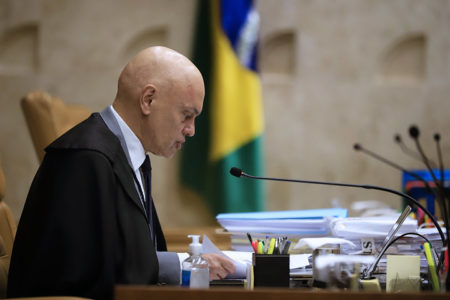 Alexandre de Moraes no plenário do STF