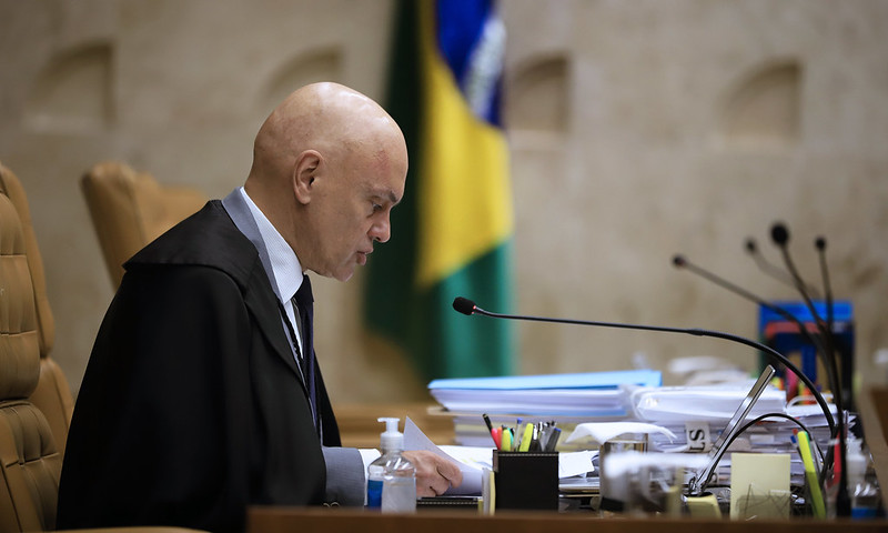 Alexandre de Moraes no plenário do STF