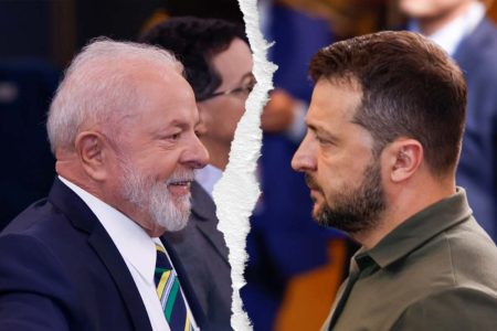 Lula e Zelensky em montagem