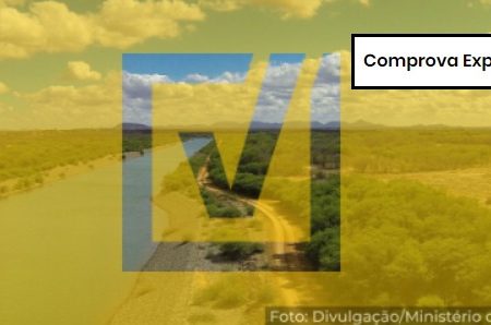 Foto do Rio São Francisco e etiqueta do Comprova Explica