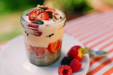 Overnight oats frutas vermelhas