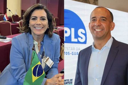 Montagem com fotos coloridas da deputada federal Rosana Valle (PL) e o deputado federal Paulo Alexandre Barbosa (PSDB) - metrópoles