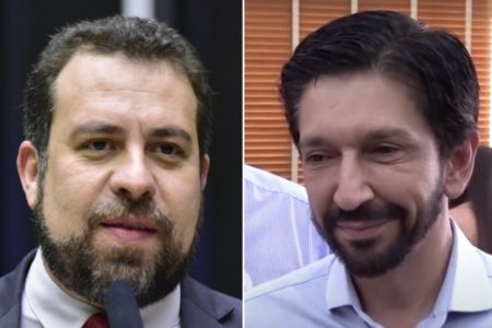 Montagem mostra os rostos de Guilherme Boulos e Ricardo Nunes lado a lado - Metrópoles