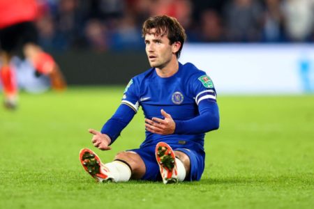 Ben Chilwell, capitão do Chelsea, em jogo contra o Brighton- Metrópoles