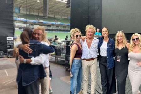 Ivete Sangalo e Rod Stewart antes de show no Brasil - Metrópoles