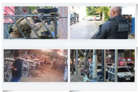 Imagem colorida e combinada mostra Violência pelo Brasil - Metrópoles