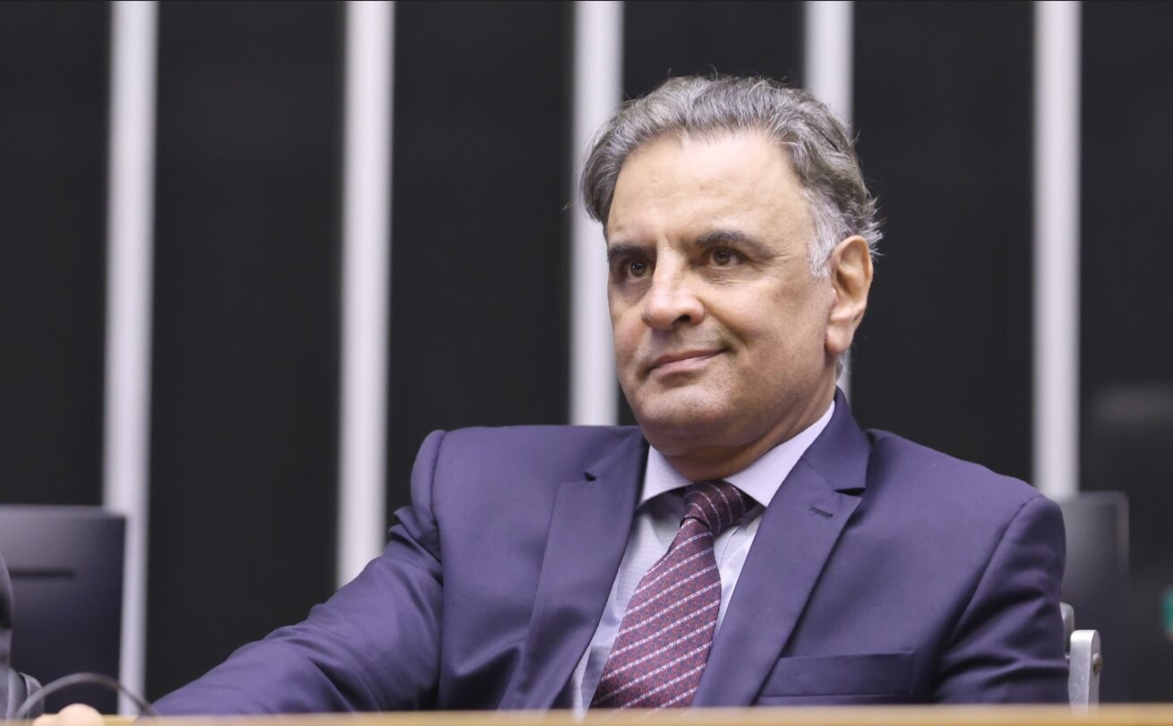 O deputado Aécio Neves, do PSDB de Minas Gerais, no plenário da Câmara