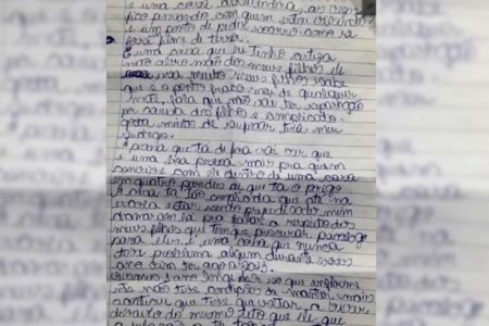 imagem colorida carta mulher socorro agressões marido goias