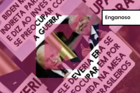 Post enganoso de suposta fala de Joe Biden sobre postura de Lula na guerra