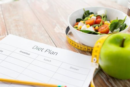 planejamento na dieta foto com maça