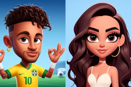 Neymar e Anitta como personagens Pixar - Metrópoles