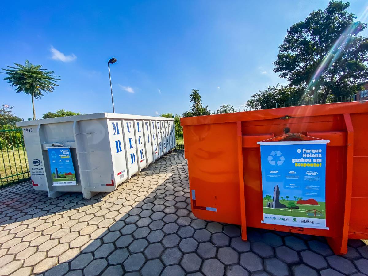 Foto colorida do ecoponto em São Paulo - Metrópoles