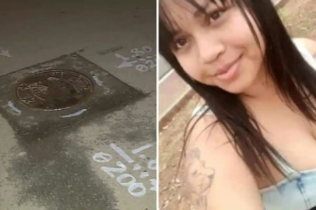 Imagem colorida mostra mulher vítima de feminicídio que foi encontrada morta sem cabeça em bueiro - Metrópoles