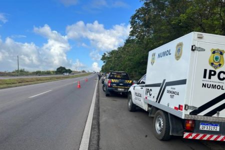 Trecho de rodovia onde mulher foi atropelada na Paraíba - Metrópoles