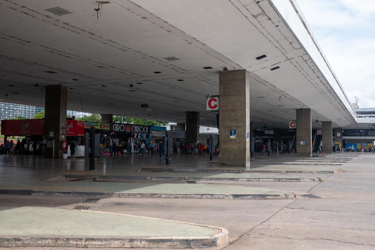 Imagem colorida da Rodoviária do Plano Piloto durante a greve dos rodoviários- Metrópoles