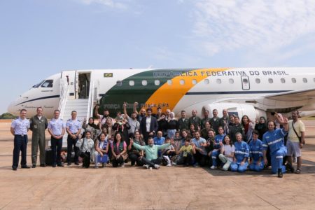 Imagem colorida da Saída dos repatriados da Faixa de Gaza para São Paulo - Metrópoles