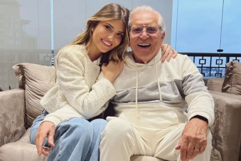 Carlos Alberto de Nóbrega com a filha, Maria Fernanda