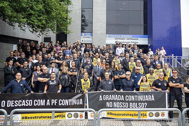 Policiais federais protestaram contra governo por melhores condições de trabalho