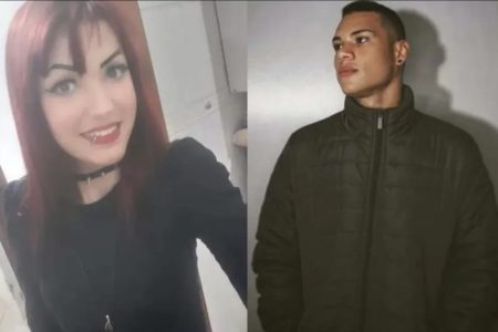 Montagem colorida com as fotos de dois jovens, dos quais uma moça a esquerda e um rapaz do outro lado - Metrópoles