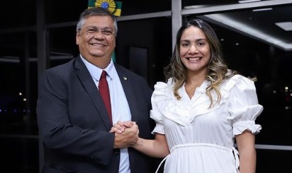 Senadora Ana Paula Lobato e o ministro Flávio Dino - Metrópoles