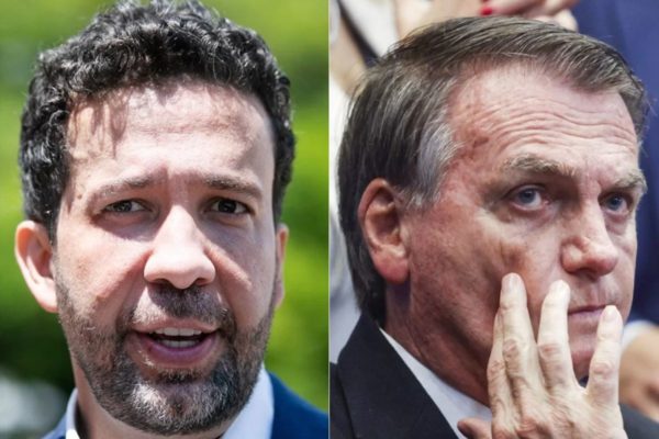 O deputado federal André Janones (Avante-MG) e o ex-presidente Jair Bolsonaro