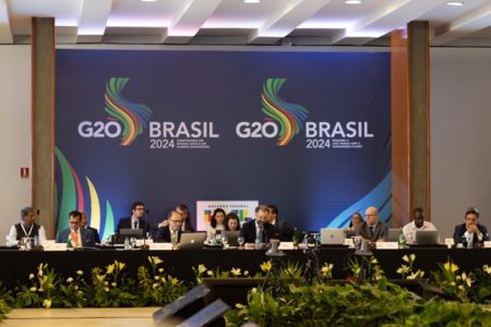 Imagem colorida mostra reunião do G20, sob Presidência do Brasil, no Palácio Itamaraty - Metrópoles