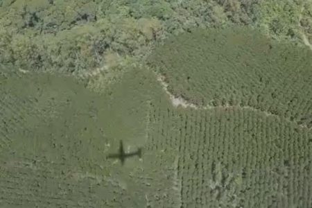 foto colorida de buscas aéreas da FAB sobre a região de Natividade da Serra (SP), em busca de helicóptero que desapareceu com quatro pessoas a caminho de Ilhabela - Metrópoles