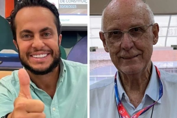 Montagem feita a partir de fotos das redes sociais de Padre Julio Lancellotti e Thammy Miranda - Metrópoles