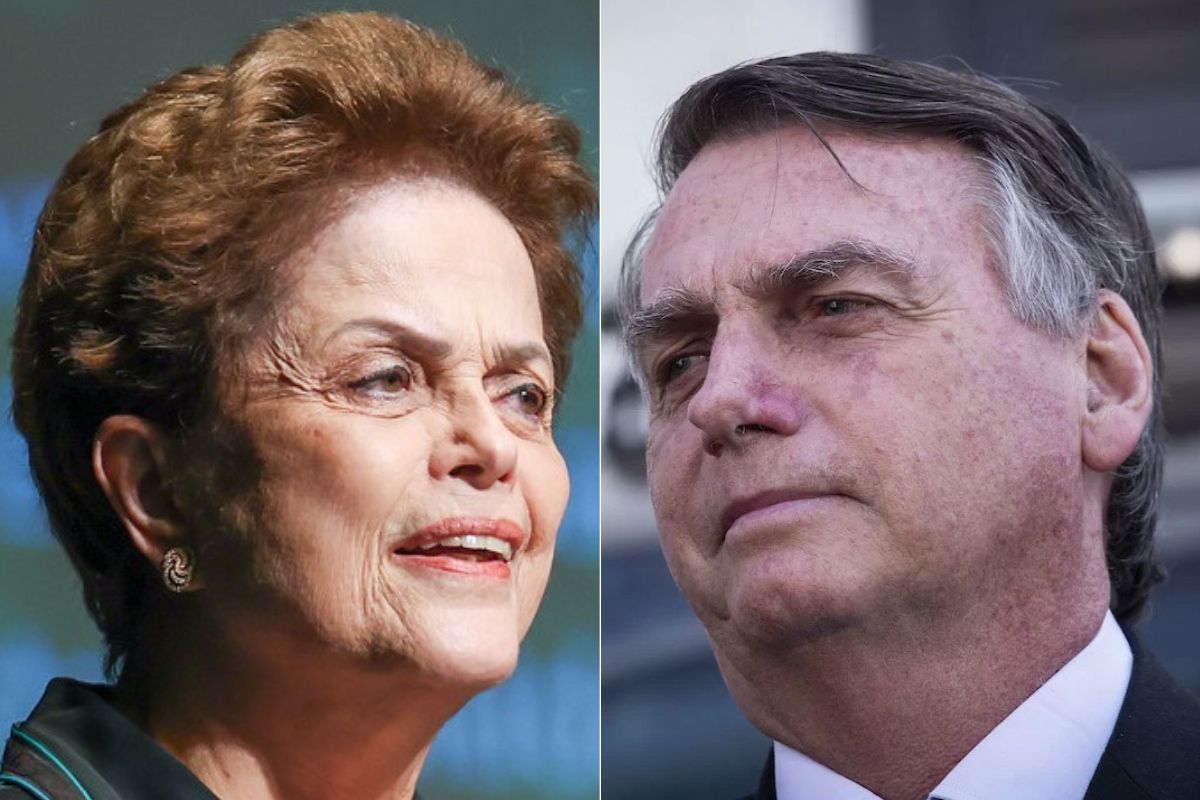 Os ex-presidentes Dilma Rousseff e Jair Bolsonaro