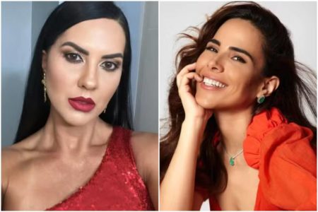 Montagem com fotos coloridas e Graciele e Wanessa Camargo - Metrópoles