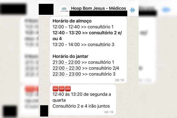Print de escala dos médicos