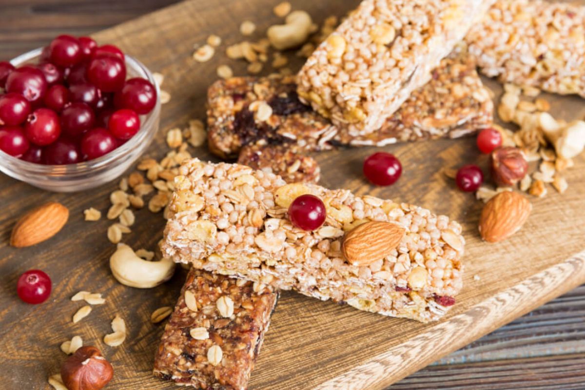 Barra de cereal com frutas