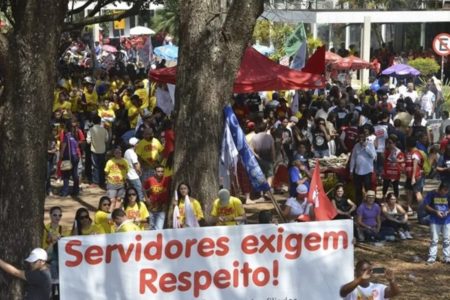 Protesto de servidores na Esplanada