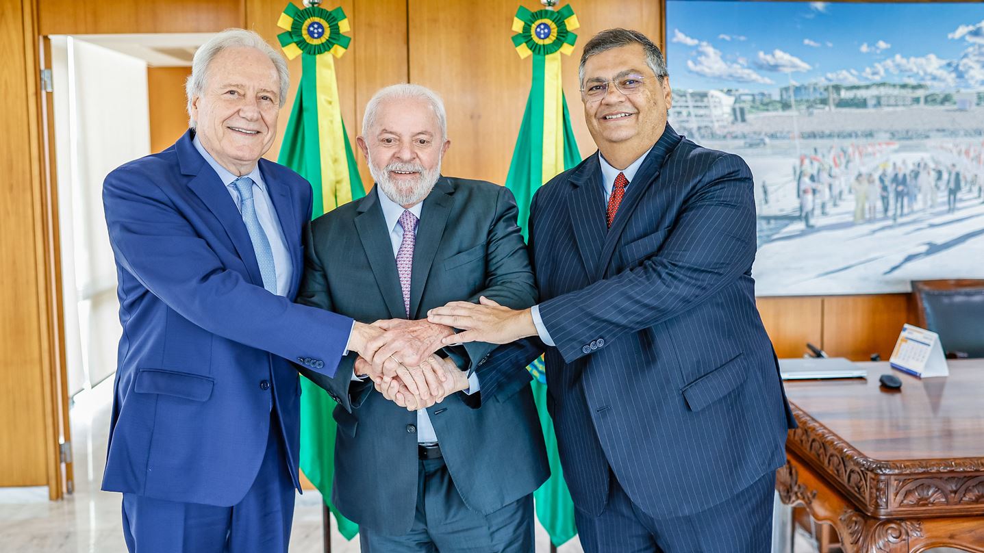 Ricardo Lewandowski, Lula e Flávio Dino - Metrópoles