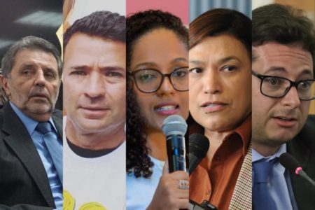 Montagem traz rostos de possíveis candidatos a vice na chapa de Ricardo Nunes - Metrópoles