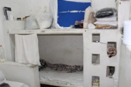Cama em cela da Penitenciária Feminina da capital