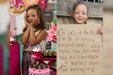 Hellena Barreto, menina que pediu bolo de aniversário em semáforo