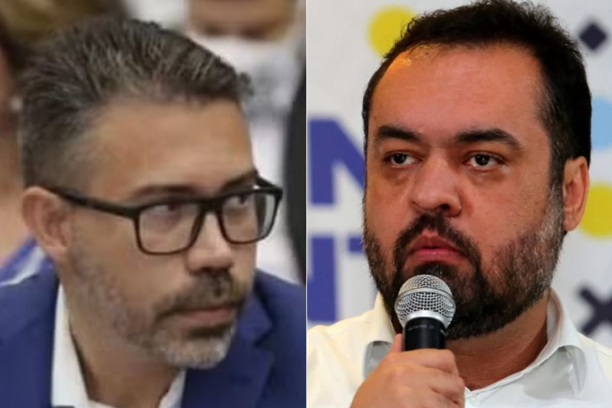 Vinícius Sarciá Rocha e o governador do Rio de Janeiro, Cláudio Castro