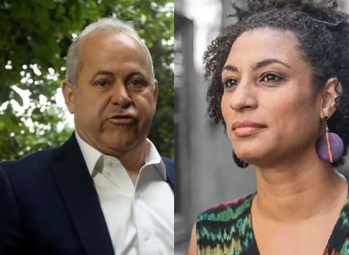 prefeito Montagem com fotos coloridas de Domingos Brazão e Marielle Franco - Metrópoles