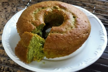 Foto mostra bolo de Ora-pro-nobis