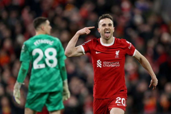 Imagem colorida de Diogo Jota, jogador do Liverpool- Metrópoles