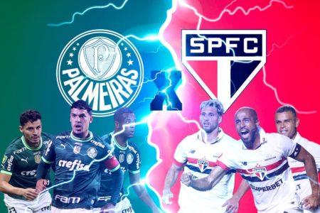 Arte de Palmeiras x São Paulo na Supercopa Rei - Metrópoles