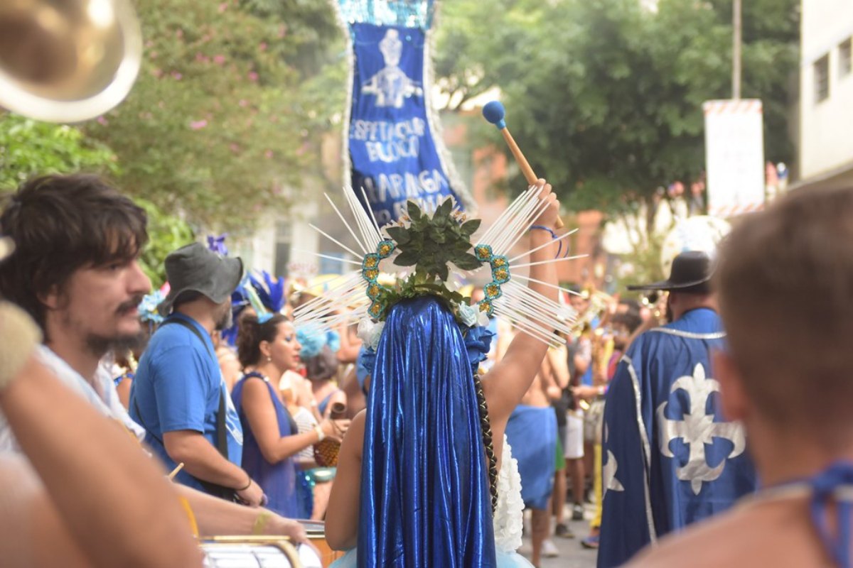 Foto colorida de momento no carnaval de São Paulo - Metrópoles