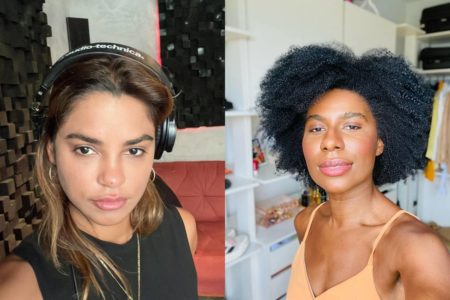 Foto colorida de Lucy Alves e Indira - metrópoles