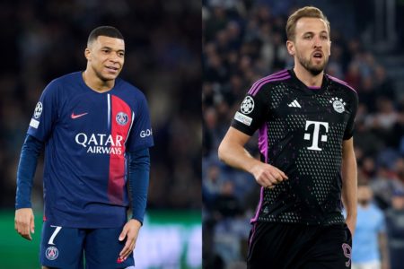Colagem de Mbappé e Harry Kane - Metrópoles