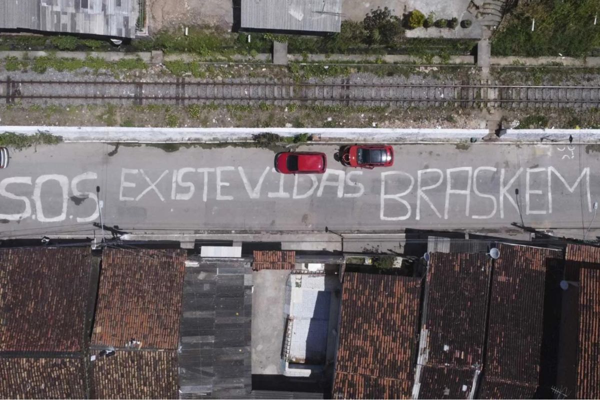 Bairros do Mutange, Pinheiro e comunidade Flexais, afetados pela mineração da Braskem, em Maceió, que causou afundamento de solo e realocação de milhares de famílias - Metrópoles