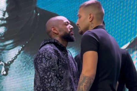 Print de um vídeo colorido de MC Gui e Nego do Borel - Metrópoles