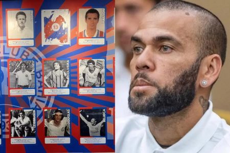 Daniel Alves teve foto retirada do museu do Bahia após condenação de estupro - Metrópoles