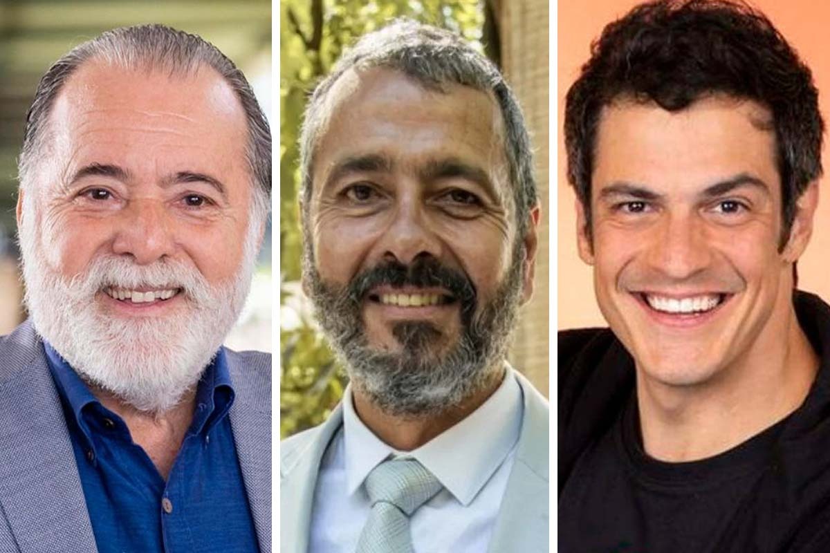 Os atores Tony Ramos, Marcos Palmeira e Mateus Solano
