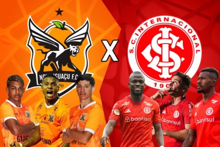 Arte de jogadores do Nova Iguaçu e Internacional - Metrópoles